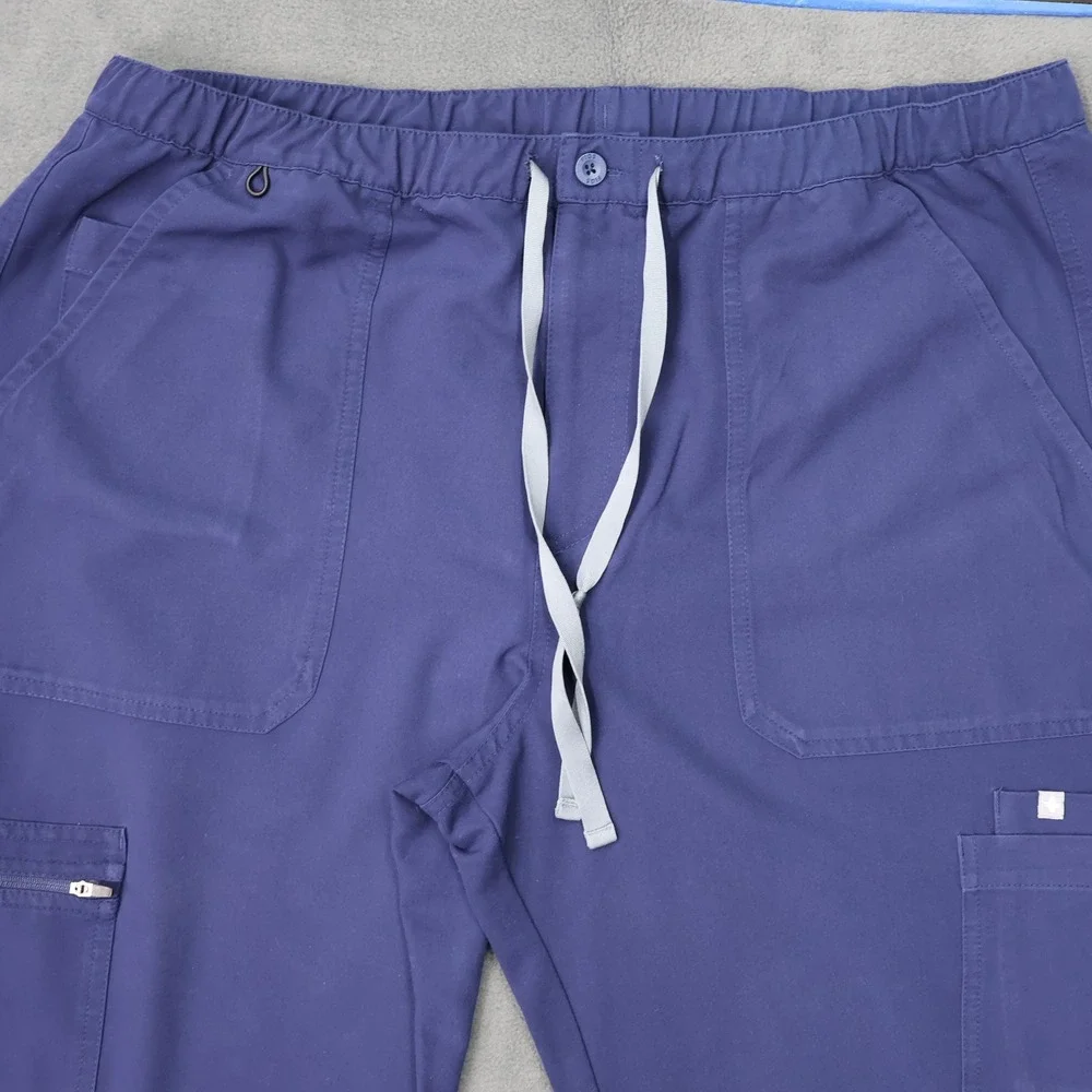 FIGS Scrub Pants Mens XL Navy Blue Excellent Axim Cargo Technical Collection